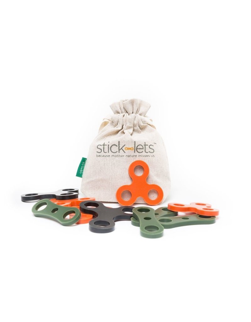 Stick-lets Camouflageset met 10 flexibele verbindingsstukken