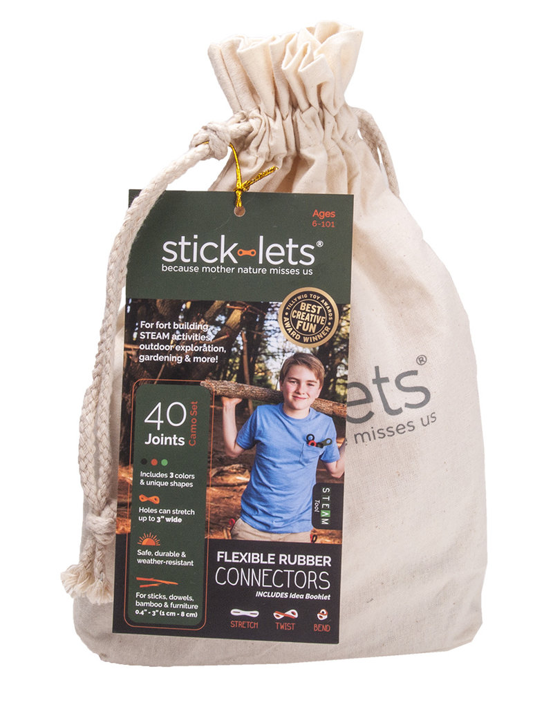 Stick-lets Camouflageset met 40 flexibele verbindingsstukken