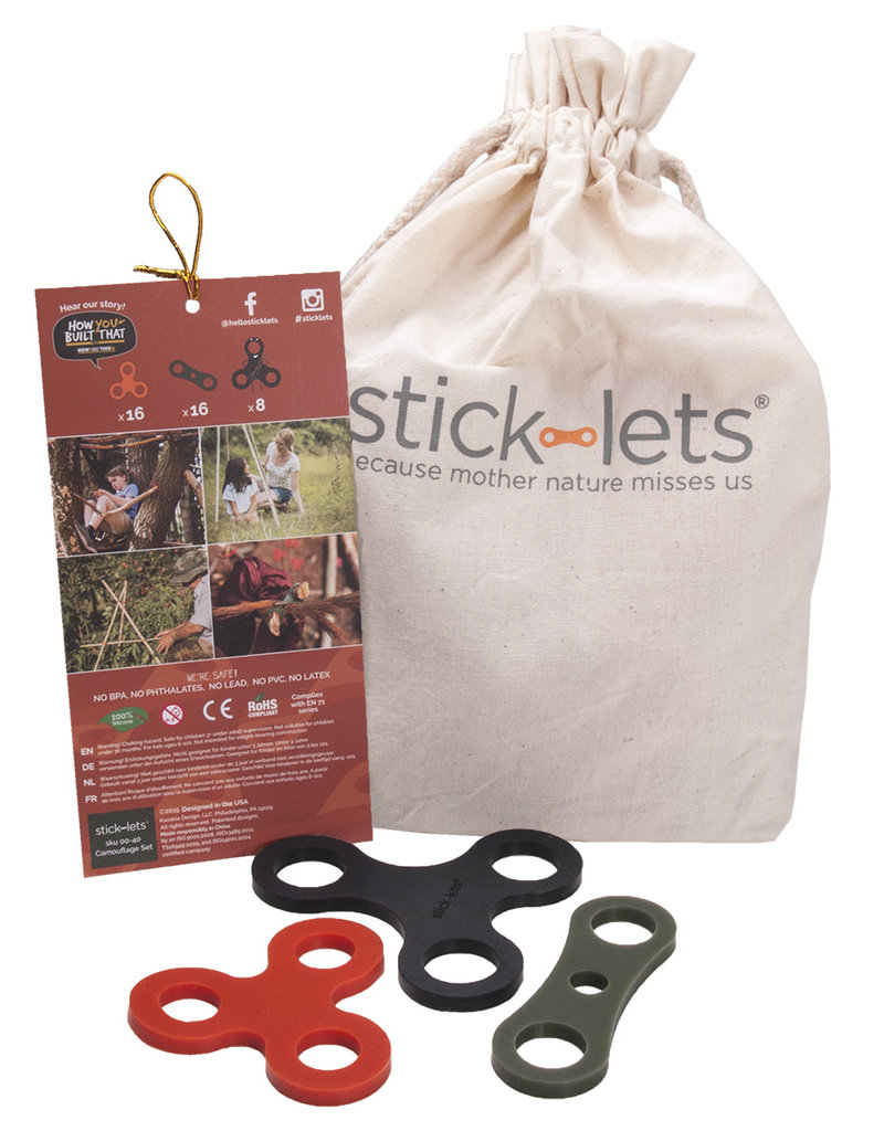 Stick-lets Camouflageset met 40 flexibele verbindingsstukken