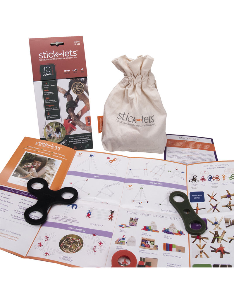 Stick-lets Camouflageset met 10 flexibele verbindingsstukken