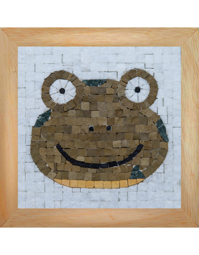 Neptune Mosaic Mosaicbox - Mozaiek met lijst Kikker portret 17 cm