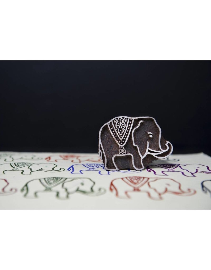 Blockwallah Blokstempel Koninklijke Olifant klein