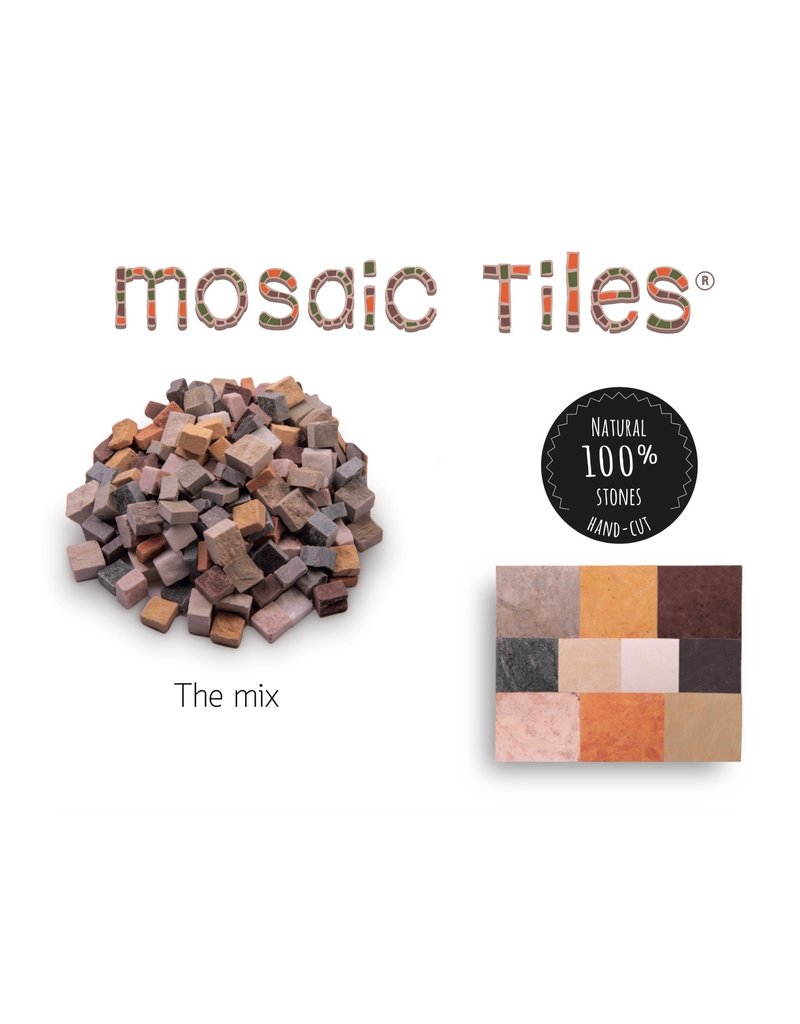 Neptune Mosaic Pot met 750 gekleurde mozaieksteentjes 700 g/0,5 l