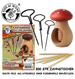 Kids at work Chestnut craft set fly agaric