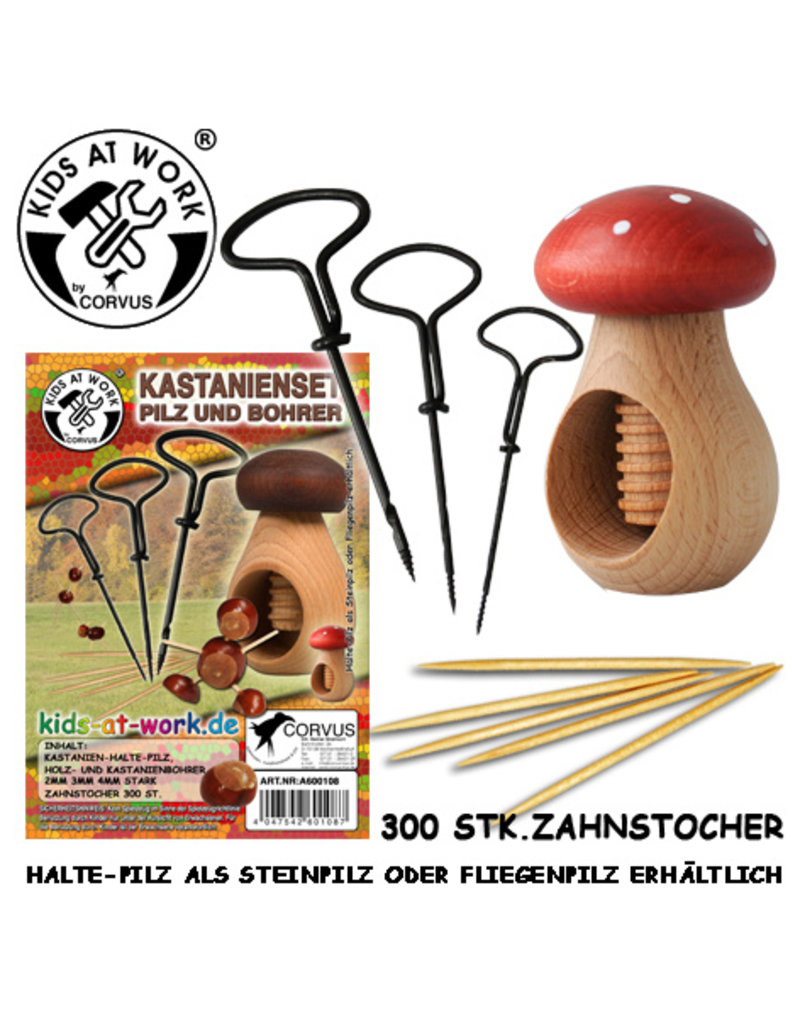 Kids at Work Chestnut craft set fly agaric