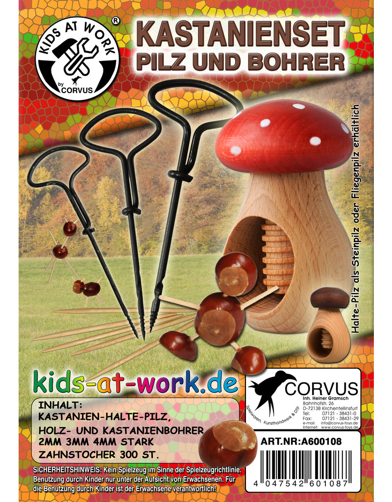 Kids at Work Chestnut craft set fly agaric
