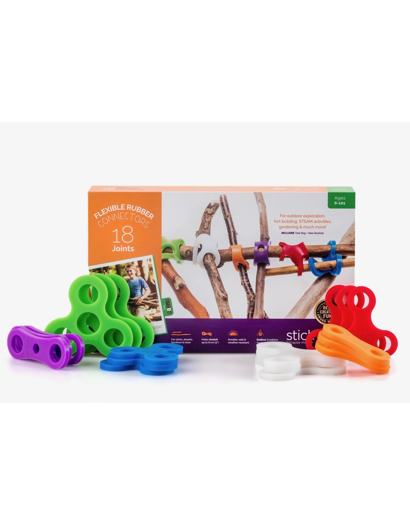 Stick-lets Stick-lets 18-delige set Mega Fort kit voor het bouwen van hutten, tenten, geometrie