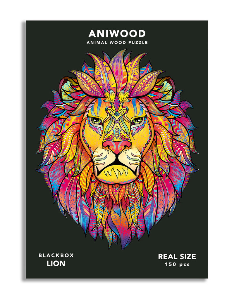 Aniwood Wooden puzzle lion medium