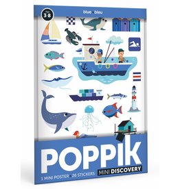 Poppik Stickerposter mini blauw