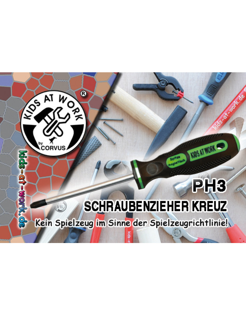 Kids at work Phillips screwdriver PH3