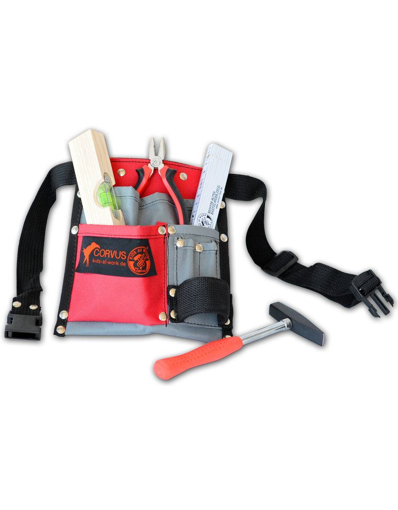 Kids at work Textile tool belt filled