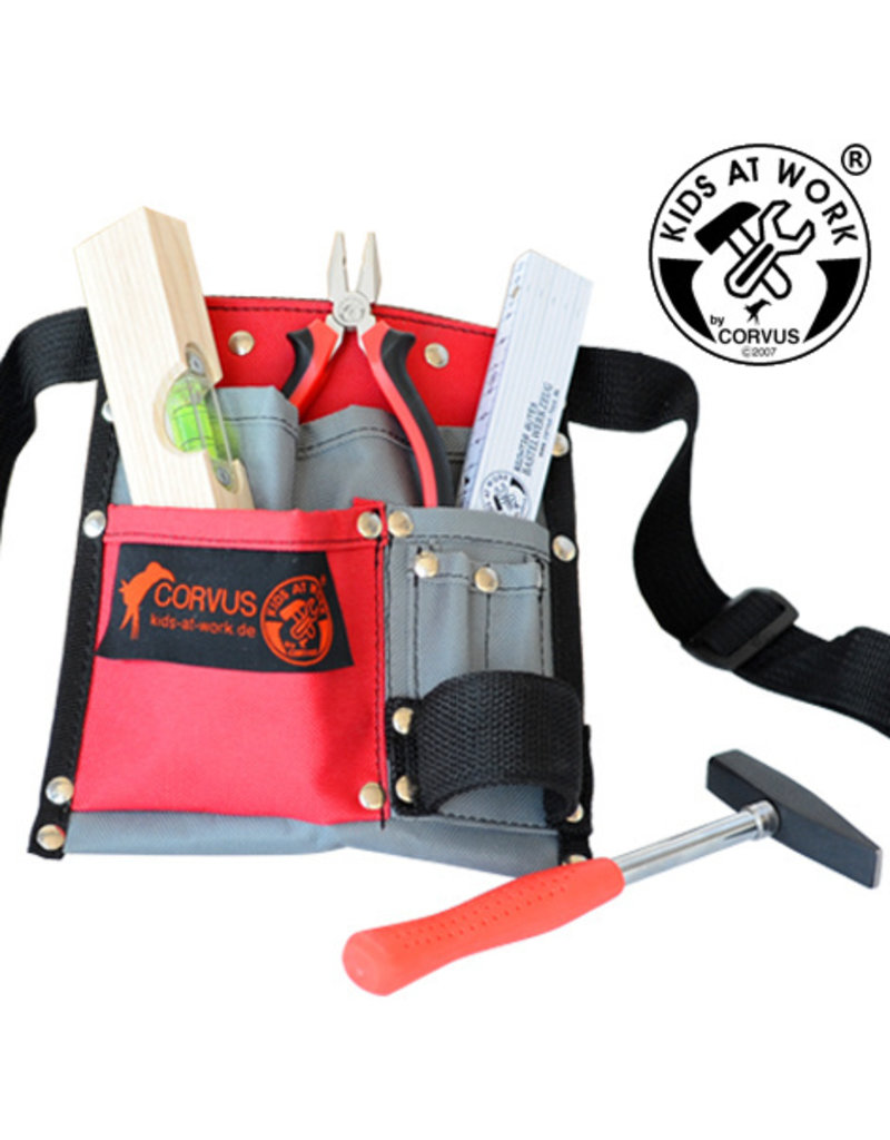 Kids at work Textile tool belt filled