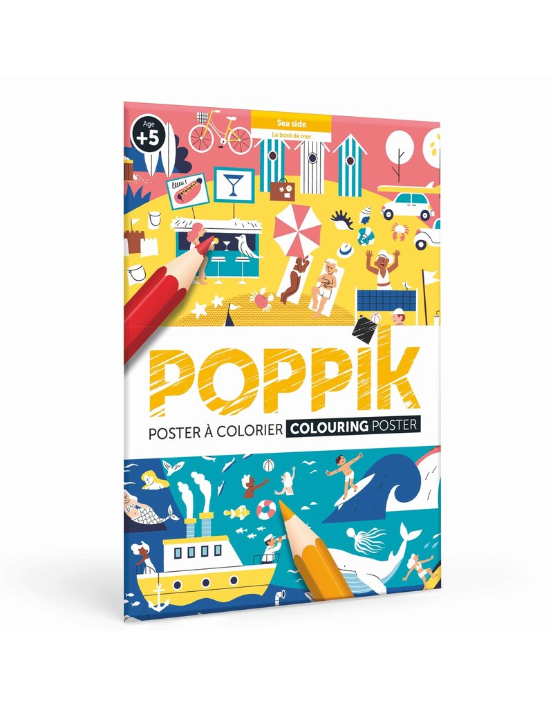 Poppik Poppik coloring poster- Beach and coast