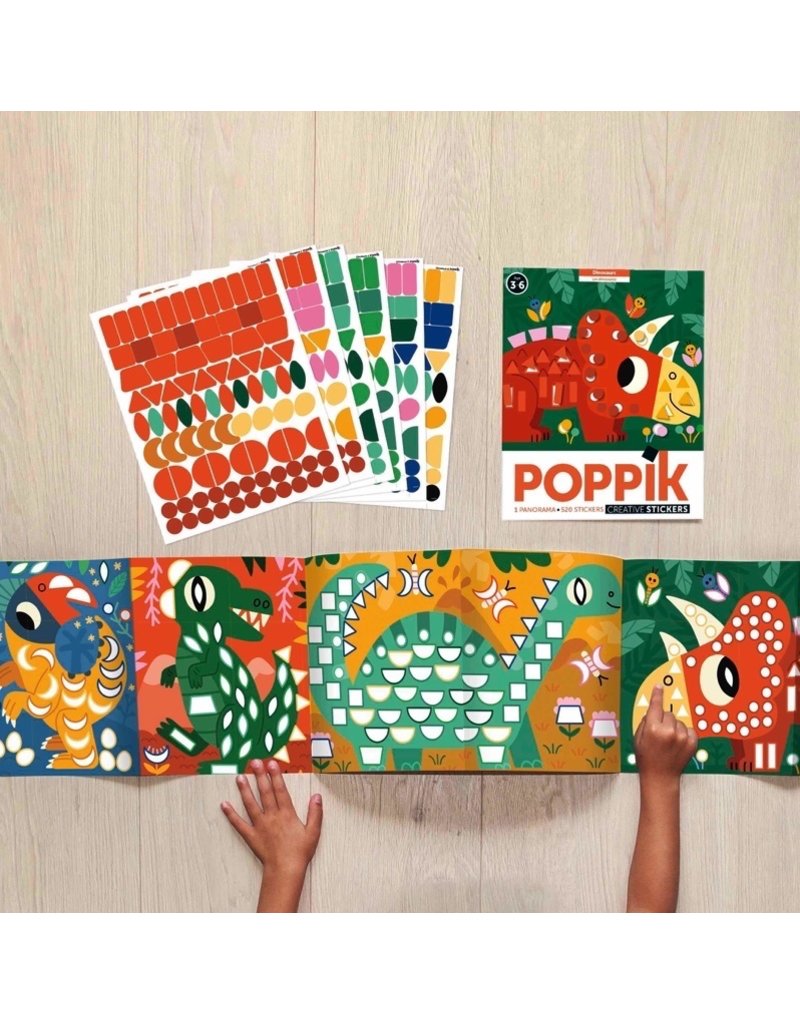 Poppik Poppik stickerpanorama mosaic - Dinosaur