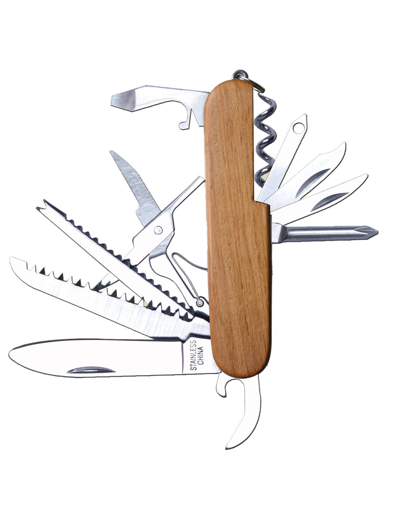 Kids at Work Pocket knife with wooden handle new model