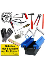 Kids at work Gereedschapskist blauw met gereedschap