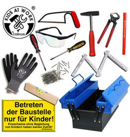 Kids at Work Blue toolbox with tools