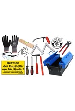 Kids at work Gereedschapskist blauw met gereedschap