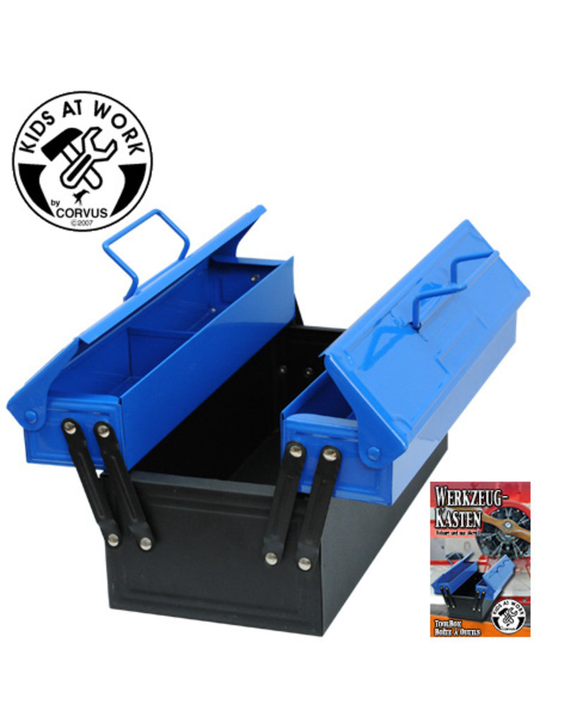 Kids at work Gereedschapskist blauw met gereedschap