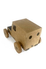 Litogami Autogami omkeerbare auto wit/kraft