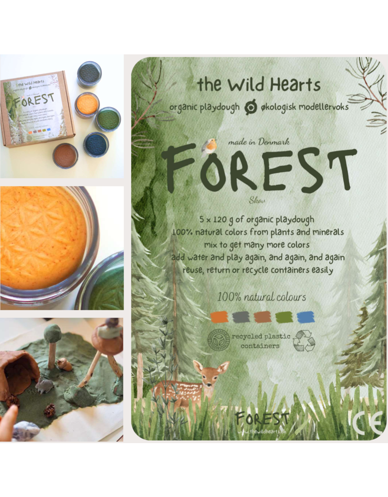 The Wild Hearts The Wild Hearts Biologische klei - set 'Forest'