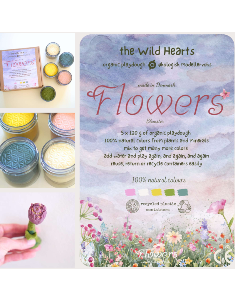 The Wild Hearts The Wild Hearts Biologische klei - set 'Flowers'