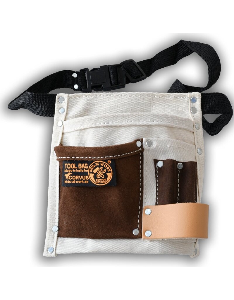 Kids at work Tool belt cotton and leather