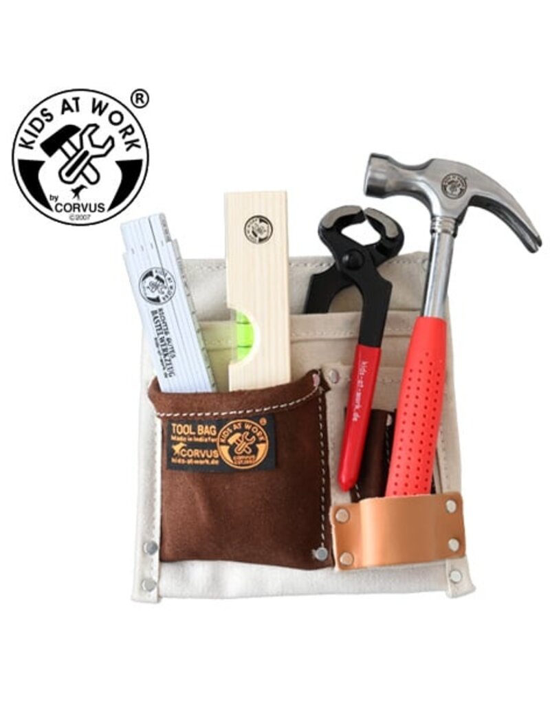 Kids at work Tool belt cotton/leather 01