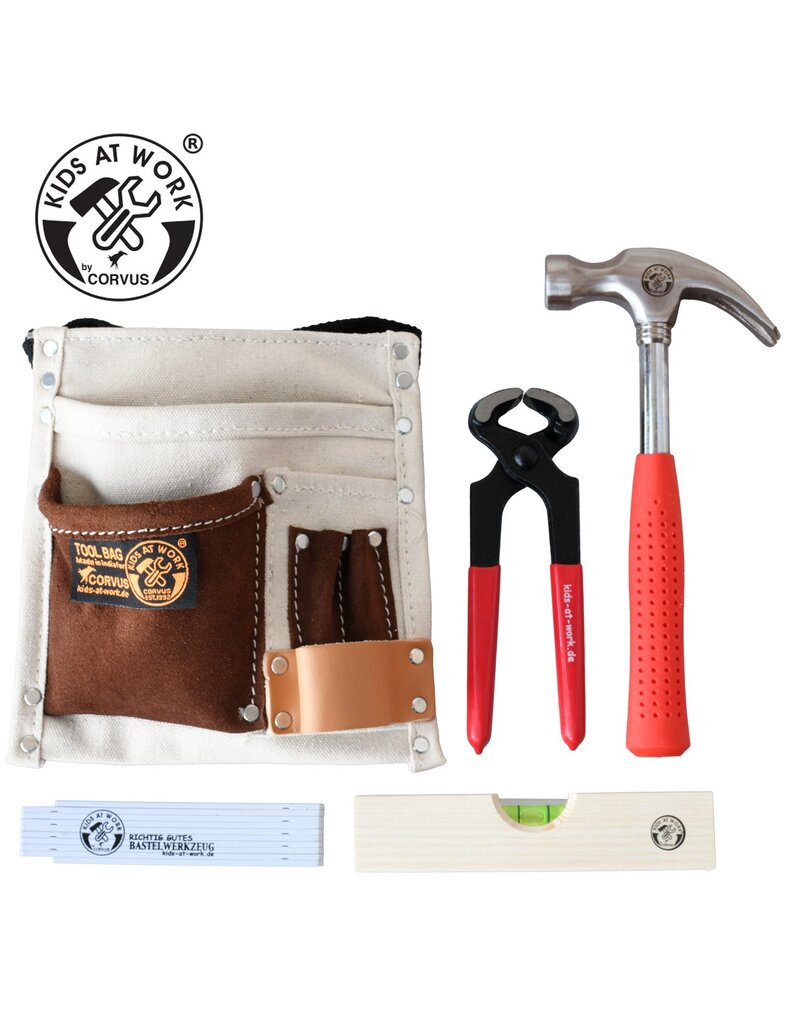 Kids at work Tool belt cotton/leather 01