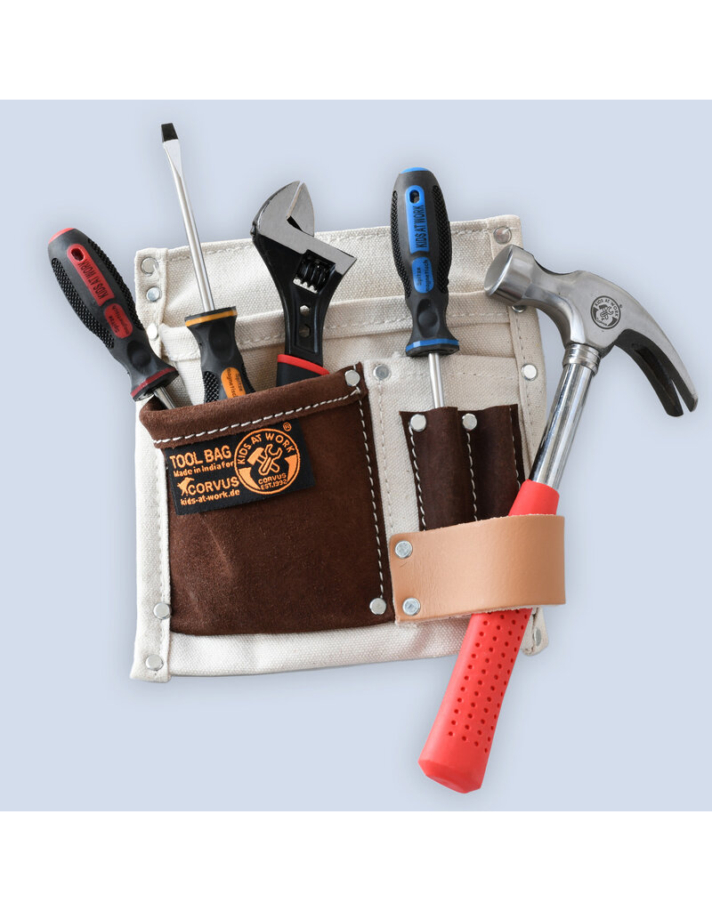 Kids at work Tool belt cotton/leather 02