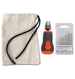 Kids at work Short ergonomic hand drill with drill bits