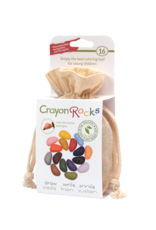 Crayon Rocks 16 krijtjes voor de pengreep in ecru katoenen zakje