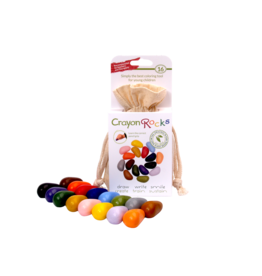 Crayon Rocks 16 krijtjes voor de pengreep in ecru zakje