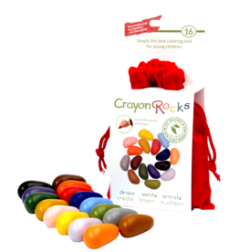 Crayon Rocks 16 krijtjes voor de pengreep in rood fluwelen zakje