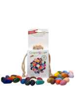 Crayon Rocks 32 crayons for the tripod grip in an ecru cotton bag