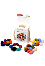 Crayon Rocks 32 krijtjes voor de pengreep in ecru katoenen zakje