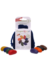Crayon Rocks 8 crayons for the tripod grip in a navy velvet bag