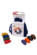Crayon Rocks 8 krijtjes voor de pengreep in blauw fluwelen zakje