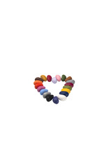 Crayon Rocks 20 crayons for the tripod grip in a red and white gingham heart bag