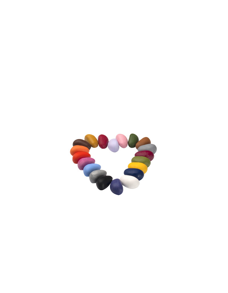 Crayon Rocks 20 crayons for the tripod grip in a red and white gingham heart bag