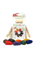 Crayon Rocks 8 crayons for the tripod grip in an ecru cotton bag