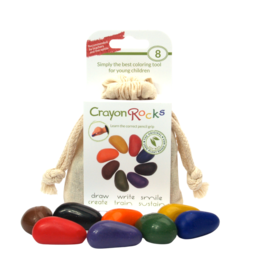 Crayon Rocks 8 krijtjes voor de pengreep in ecru zakje