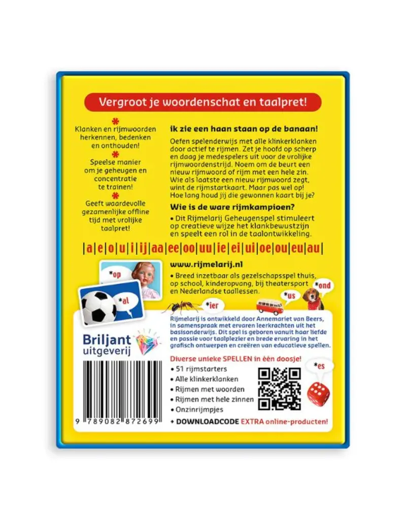 Uitgeverij Briljant Rijmelarij rijmspel