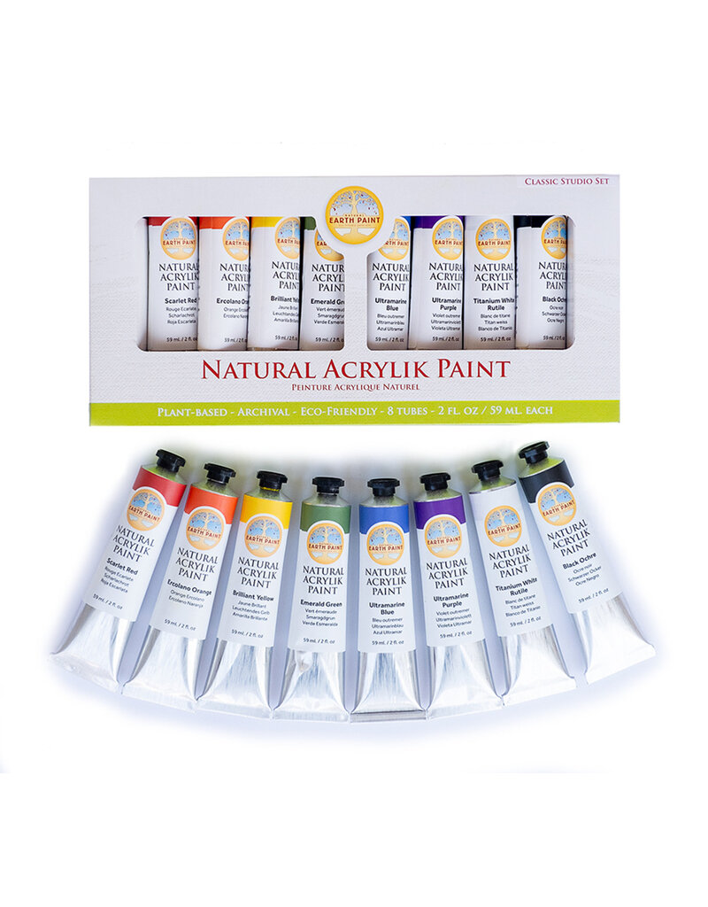 Natural Earth Paint Natural Acrylik Paint™ - Acrylic paint set 8 colors  Earth colors