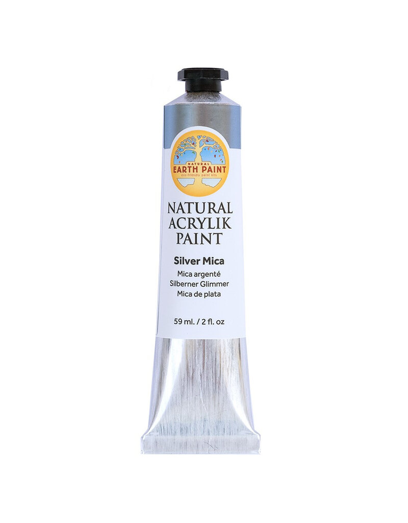 Natural Earth Paint Natural Acrylik Paint™ - acrylic paint Mica Silver in tube