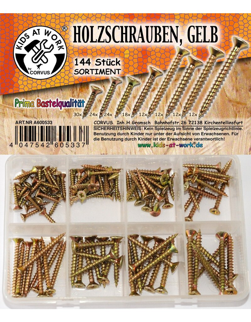Kids at Work Copper-colored screws