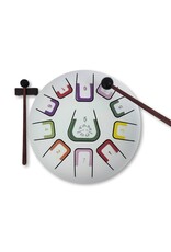 Tambu Tambú 8 - mat witte tongdrum - handpan 11 noten met toebehoren