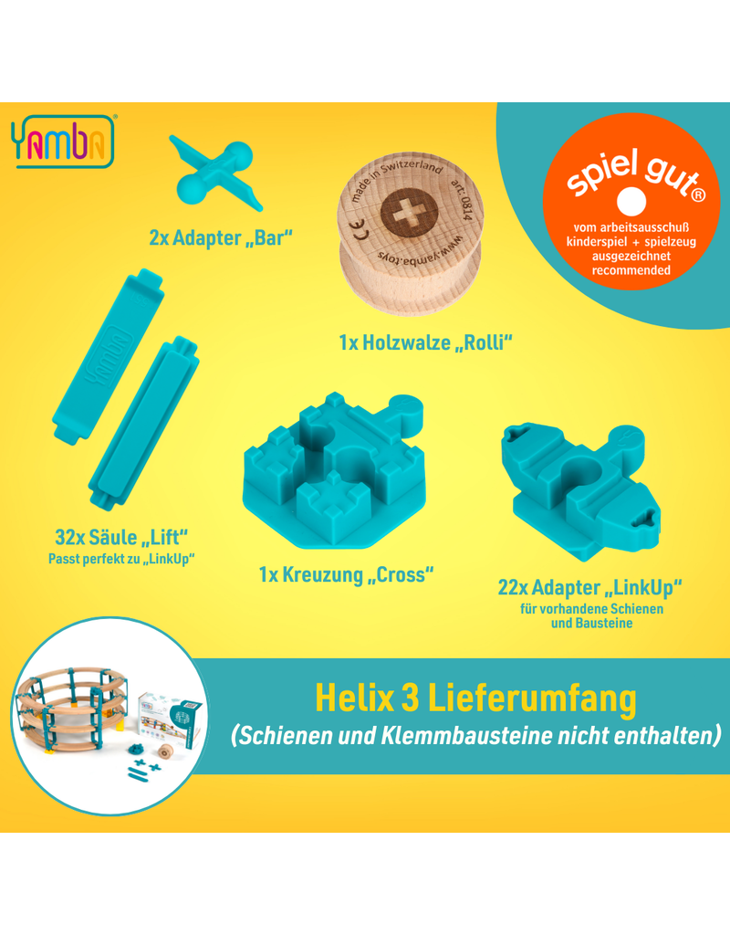 Yamba Toys Yamba Helix 3 adapterset – 58-delig
