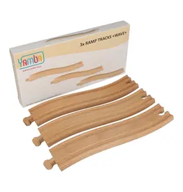 Yamba Toys Yamba Wave houten hellingrails – set van 3