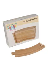 Yamba Toys Yamba Curve houten treinrails – set van 9